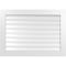 Ekena Millwork Vertical Surface Mount PVC Gable Vent: Functional, w/ 3-1/2"W x 1"P Standard Frame, 42"W x 30"H GVPVE42X3001SF - alternate 1